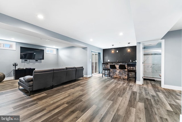 4495 Shakespeare Cir, White Plains, MD 20695 - living room with wood finished floors and recessed lighting