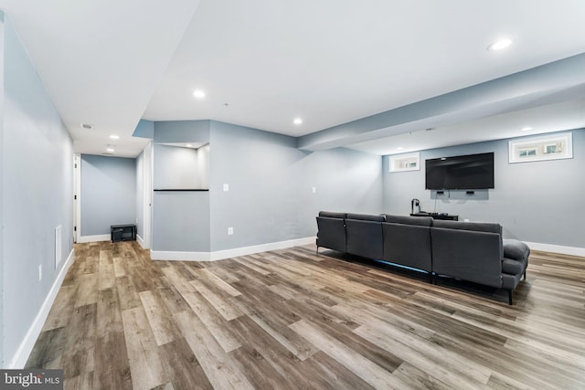 4495 Shakespeare Cir, White Plains, MD 20695 - living area with wood finished floors and recessed lighting