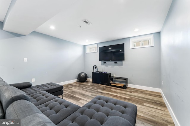 4495 Shakespeare Cir, White Plains, MD 20695 - living room featuring wood finished floors and recessed lighting