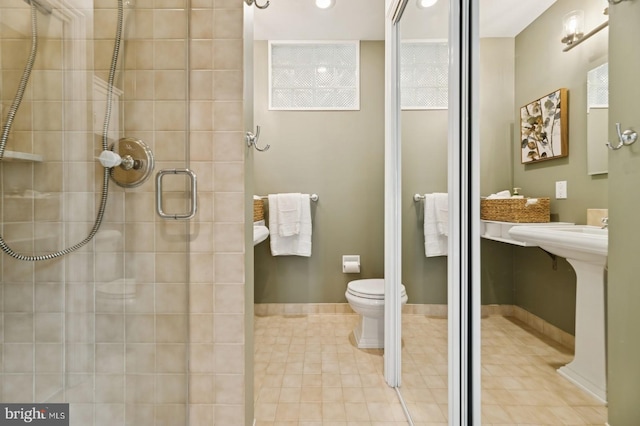 12 Sergeant St, Princeton, NJ 08540 - full bathroom featuring toilet, a tile shower, and tile patterned floors