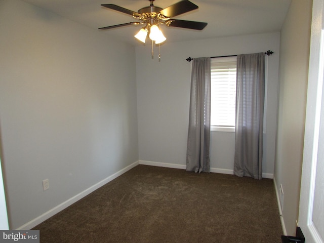 1745 Leisure Way, Crofton, MD 21114 - empty room with dark carpet, a ceiling fan, and baseboards