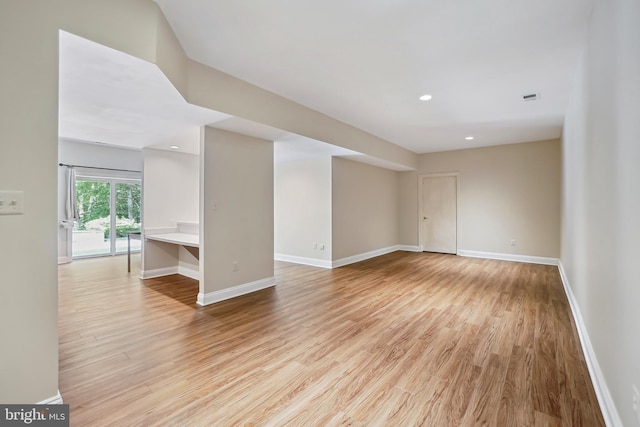 12213 Lake Potomac Ter, Potomac, MD 20854 - spare room with light wood-type flooring, baseboards, and recessed lighting