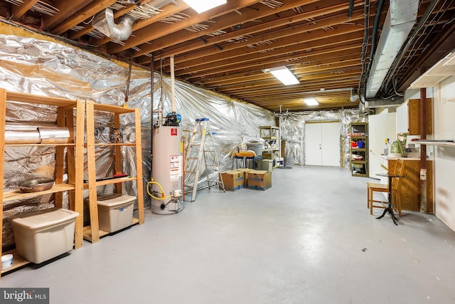 12213 Lake Potomac Ter, Potomac, MD 20854 - unfinished below grade area featuring gas water heater