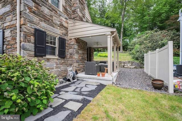 122 Waverly Rd, Wyncote, PA 19095 - view of yard featuring ceiling fan