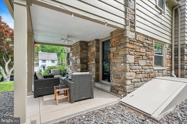 122 Waverly Rd, Wyncote, PA 19095 - view of patio with a ceiling fan