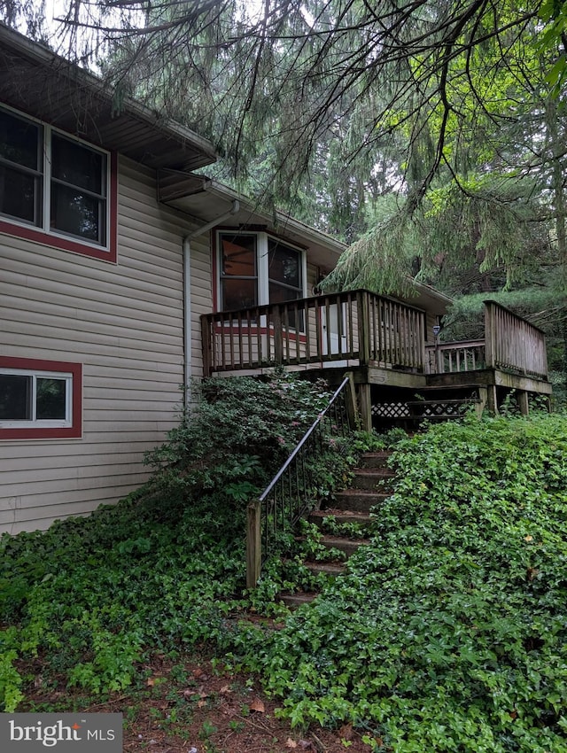 42 Beaver Ave, Enola, PA 17025 - wooden deck featuring stairs