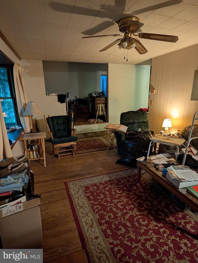 42 Beaver Ave, Enola, PA 17025 - living area featuring wood finished floors and a ceiling fan