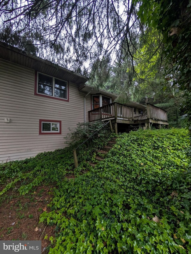 42 Beaver Ave, Enola, PA 17025 - back of house with a deck and stairway
