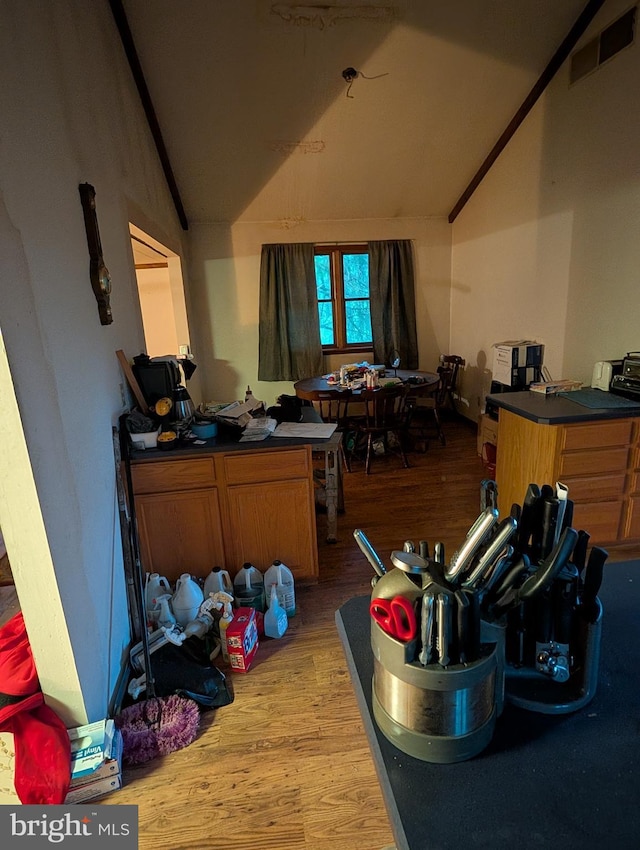 42 Beaver Ave, Enola, PA 17025 - miscellaneous room with vaulted ceiling and wood finished floors