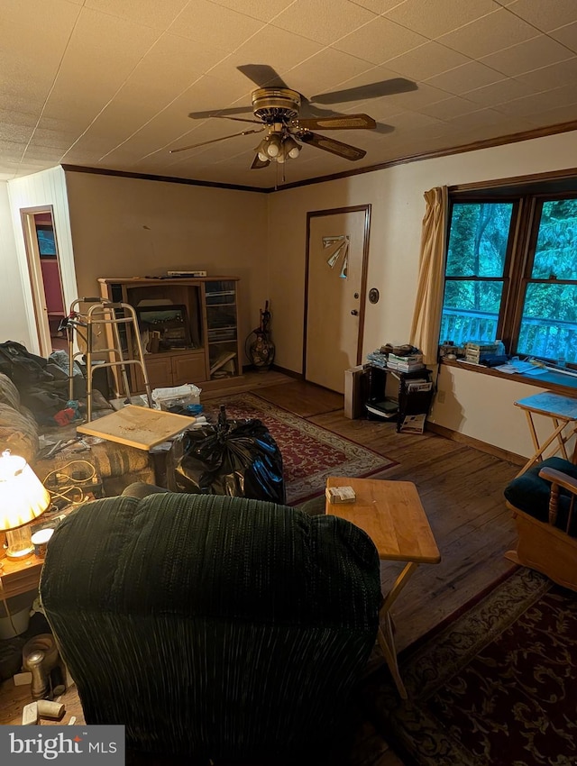 42 Beaver Ave, Enola, PA 17025 - living area featuring hardwood / wood-style floors and a ceiling fan