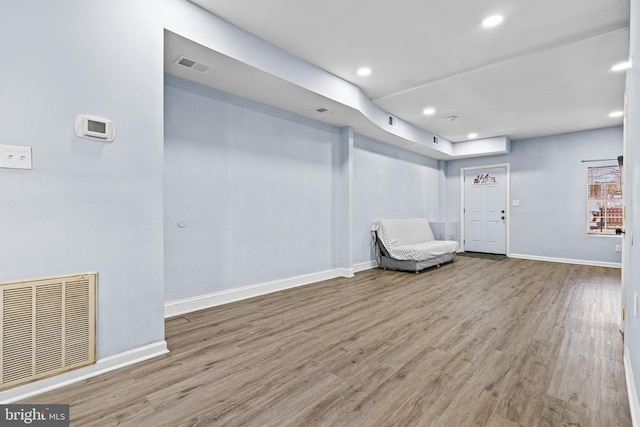 3559 4th St, Baltimore, MD 21225 - unfurnished room with wood finished floors, recessed lighting, and baseboards