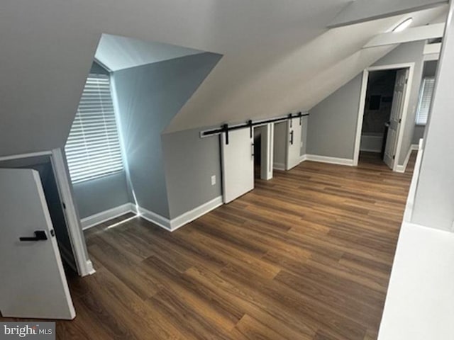 11778 Old Skipton Rd, Cordova, MD 21625 - bonus room with lofted ceiling, wood finished floors, and a barn door