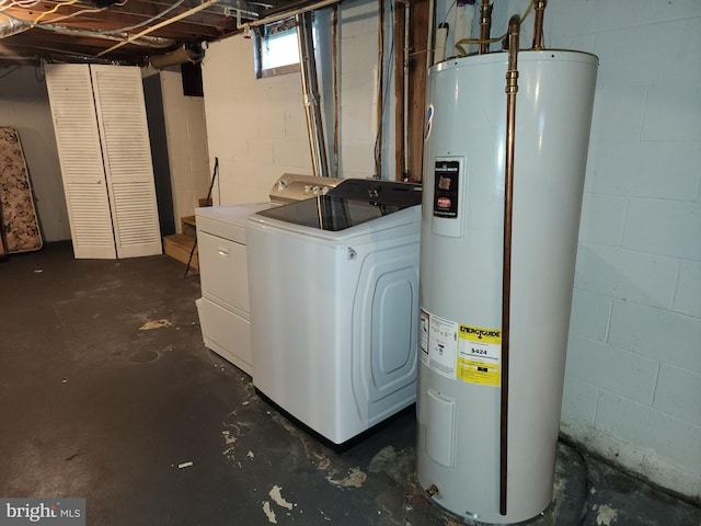 1983 Nault Rd, Dover, DE 19904 - laundry room with washing machine and dryer and water heater