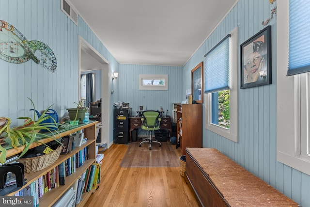 5012 Catalpha Rd, Baltimore, MD 21214 - office area featuring light wood-type flooring