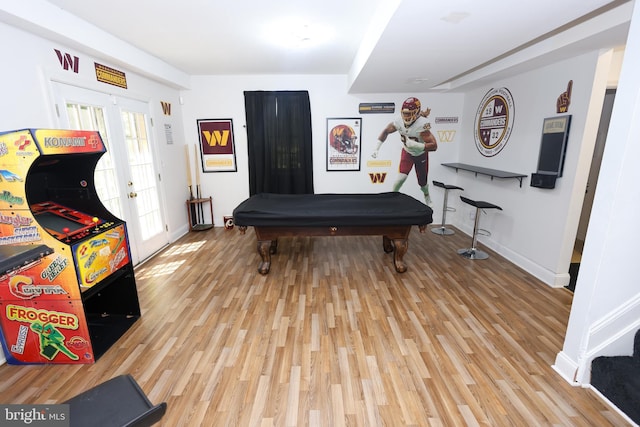14714 Mount Calvert Rd, Upper Marlboro, MD 20772 - game room with wood finished floors, baseboards, and billiards table
