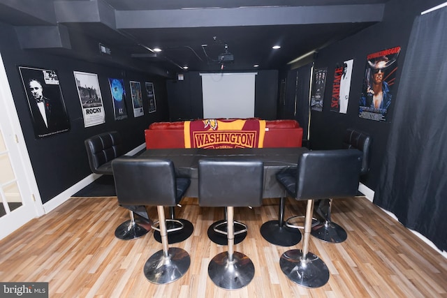 14714 Mount Calvert Rd, Upper Marlboro, MD 20772 - cinema featuring wood finished floors, baseboards, and a bar
