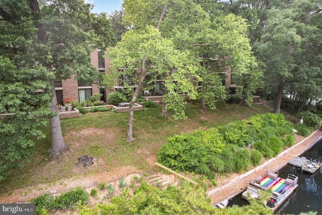 1690 Chimney House Rd, Reston, VA 20190 - view of yard featuring a water view and view of wooded area