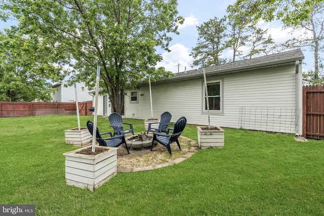 54 Tecumseh Trl, Browns Mills, NJ 08015 - view of yard featuring an outdoor fire pit