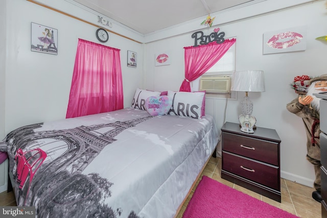 724 S W Ave, Vineland, NJ 08360 - tiled bedroom with baseboards and cooling unit