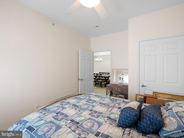 30619 Cedar Neck Rd Unit 1101, Ocean View, DE 19970 - bedroom with a ceiling fan