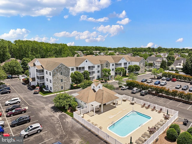 30619 Cedar Neck Rd Unit 1101, Ocean View, DE 19970 - drone / aerial view of a pool area