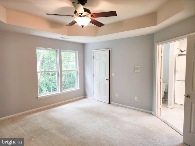 9120 Stonegarden Dr, Lorton, VA 22079 - unfurnished bedroom featuring carpet floors, baseboards, a ceiling fan, and ensuite bath