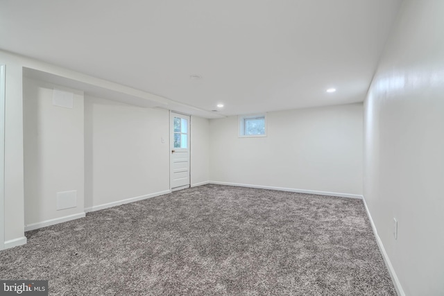 6505 Corkley Rd, Baltimore, MD 21237 - below grade area with carpet flooring, recessed lighting, and baseboards