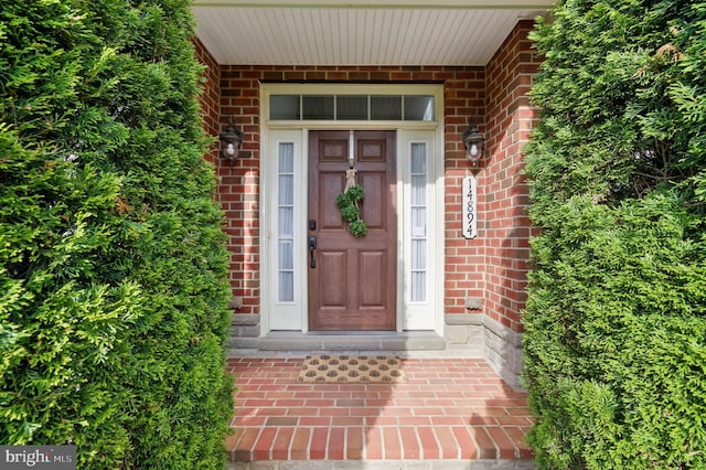 14894 Michele Dr, Glenelg, MD 21737 - property entrance with brick siding