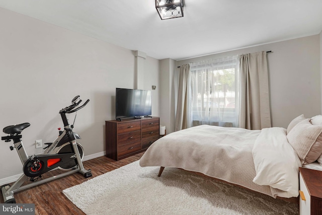 1200 S Arlington Ridge Rd Unit 314, Arlington, VA 22202 - bedroom featuring dark wood-style flooring and baseboards