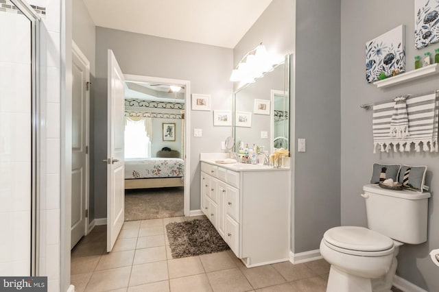 44 Heals Farm Rd, Burlington, NJ 08016 - full bath with ensuite bath, vanity, tile patterned floors, toilet, and baseboards