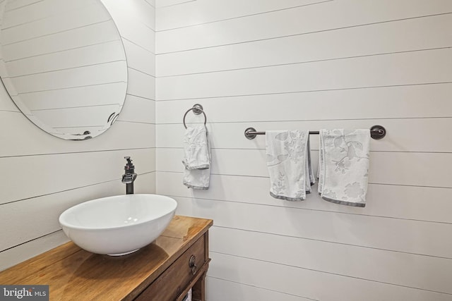 1343 Arabis Ct, Belcamp, MD 21017 - bathroom with vanity and wood walls