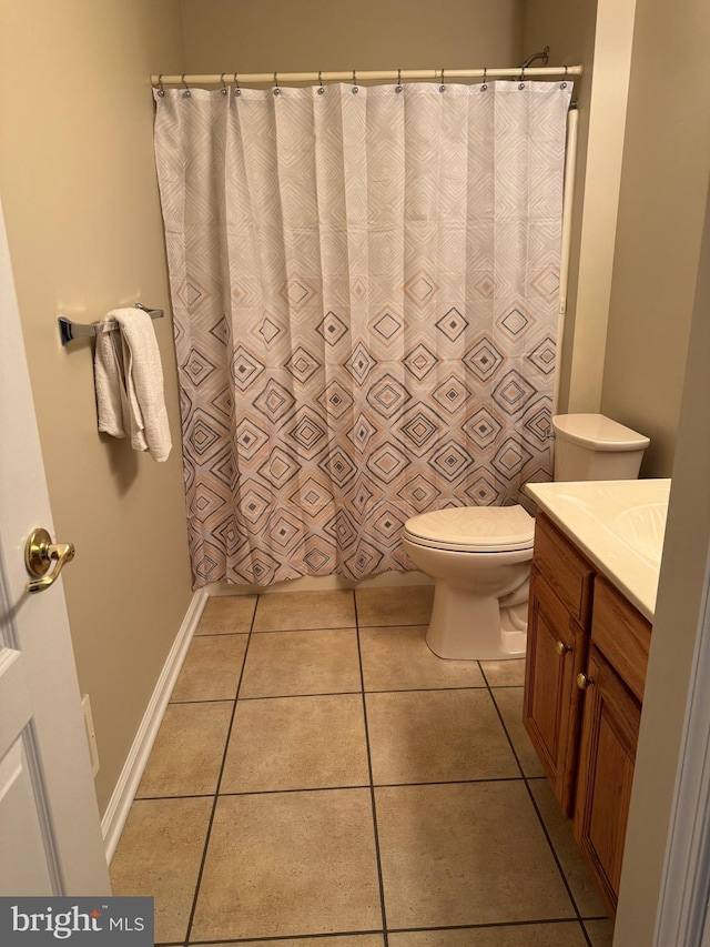 6 Sickler Ct, Sewell, NJ 08080 - full bathroom featuring vanity, toilet, tile patterned flooring, and a shower with shower curtain