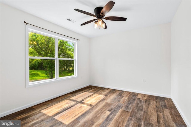 163 Hyde Park Ln, Charles Town, WV 25414 - unfurnished room with wood finished floors, baseboards, and ceiling fan