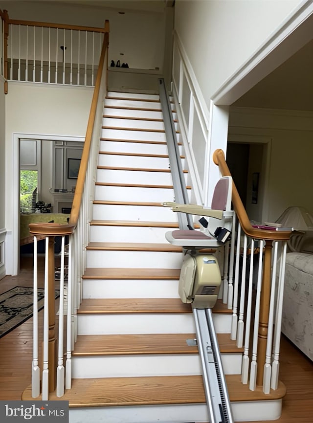 25 Forrest Hills Dr, Voorhees, NJ 08043 - stairway featuring wood finished floors