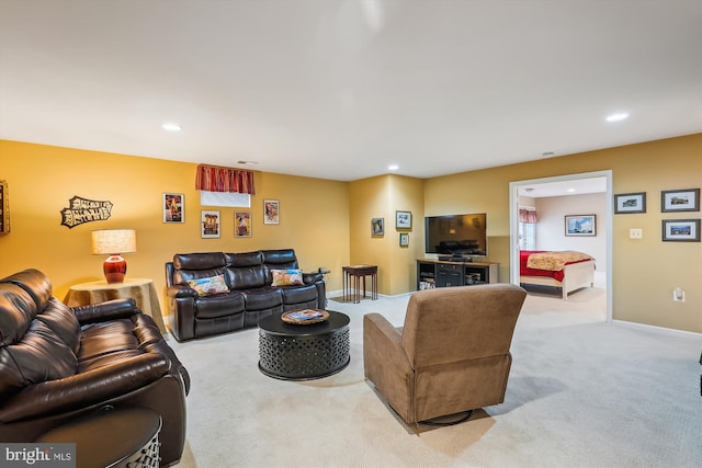18403 Rim Rock Cir, Leesburg, VA 20176 - living area with carpet and recessed lighting