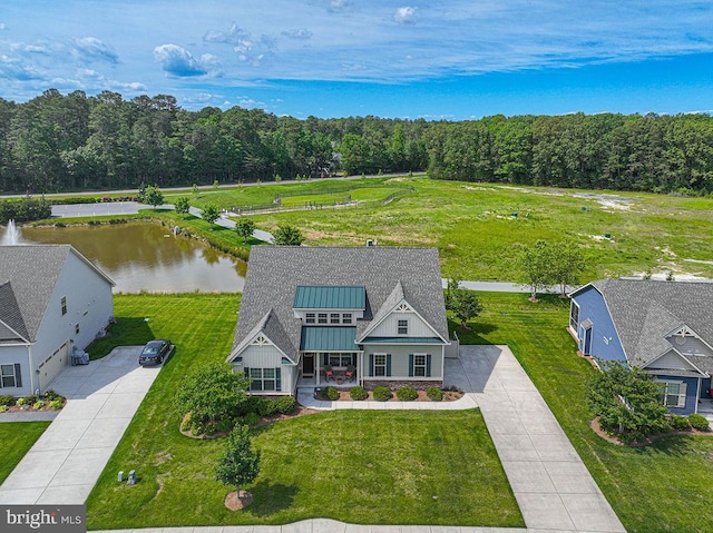 24440 Harvest Cir, Milton, DE 19968 - aerial view of property and surrounding area featuring a large body of water