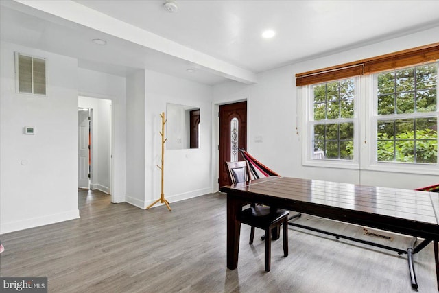 1209 Chapel Oaks Dr, Capitol Heights, MD 20743 - dining room with baseboards, wood finished floors, and recessed lighting