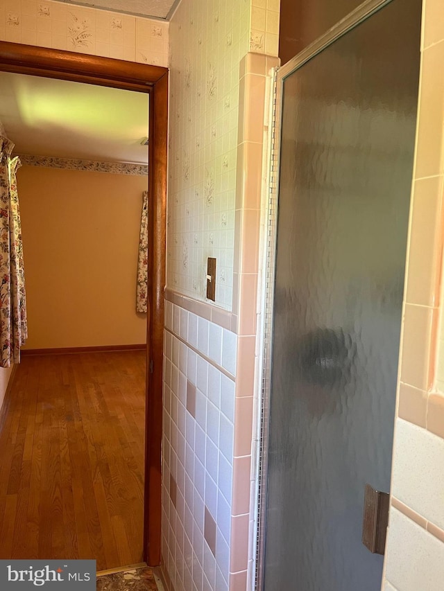 18 Bittersweet Dr, Hagerstown, MD 21740 - bathroom with wood finished floors and a shower stall
