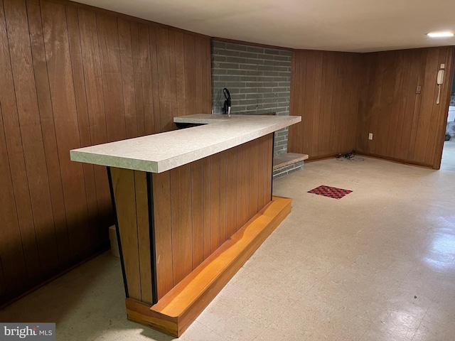 18 Bittersweet Dr, Hagerstown, MD 21740 - indoor wet bar featuring wooden walls and light floors