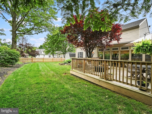 1549 N Jefferson Ct, Lancaster, PA 17602 - view of yard featuring a wooden deck
