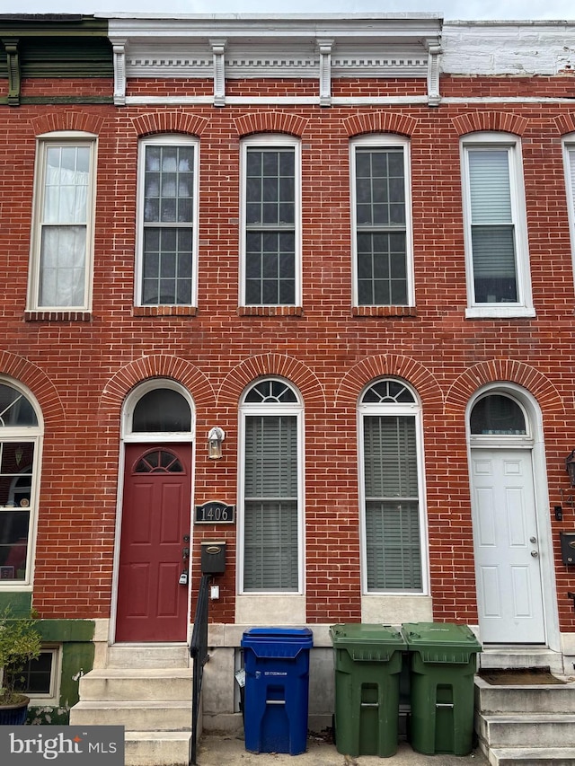 1406 Clarkson St, Baltimore, MD 21230 - view of property featuring entry steps and brick siding