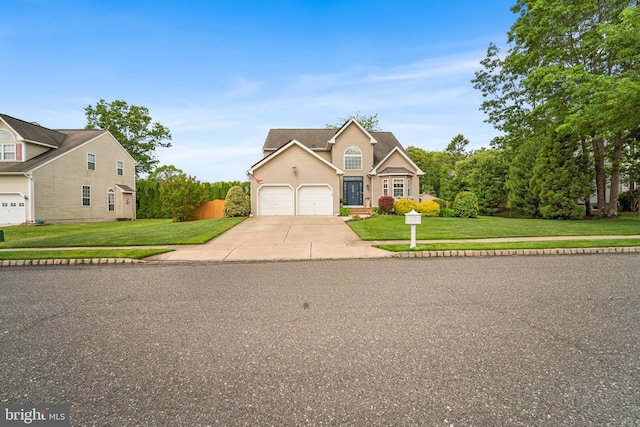 129 Bridle Path Dr, Egg Harbor Township, NJ 08234 - traditional-style home with driveway, a garage, and a front yard