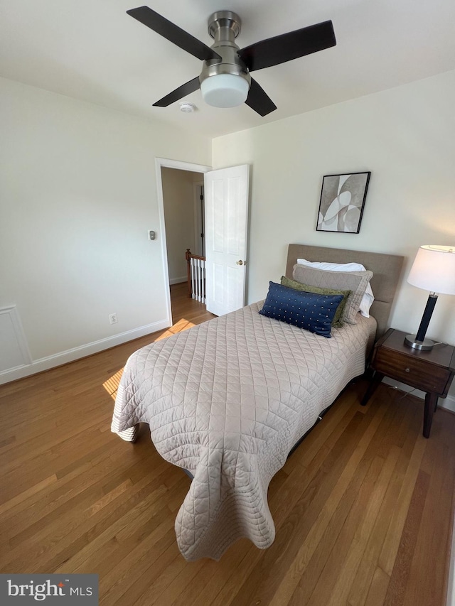 2108 26th St S, Arlington, VA 22206 - bedroom with wood finished floors and a ceiling fan