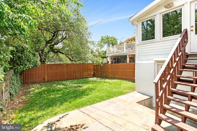 2108 26th St S, Arlington, VA 22206 - fenced backyard featuring a patio and stairs