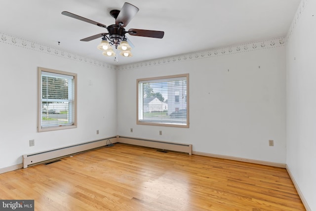 524 S Pitt St, Carlisle, PA 17013 - unfurnished room featuring light wood-type flooring, baseboards, and a ceiling fan