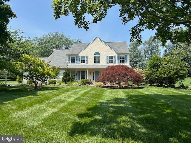 3781 Brookcroft Ln, Garnet Valley, PA 19060 - view of front of house featuring a front lawn