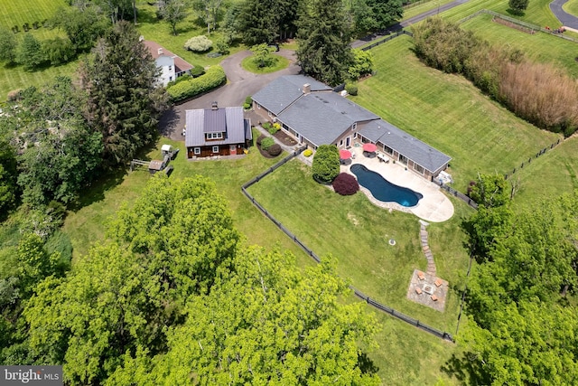2539 Aquetong Rd, New Hope, PA 18938 - drone / aerial view of a pool area