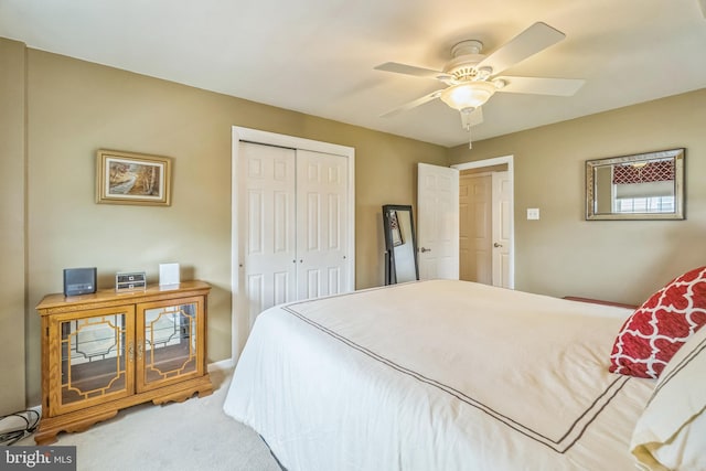 622 Hutchinson Ter, Holmes, PA 19043 - carpeted bedroom featuring a closet and a ceiling fan