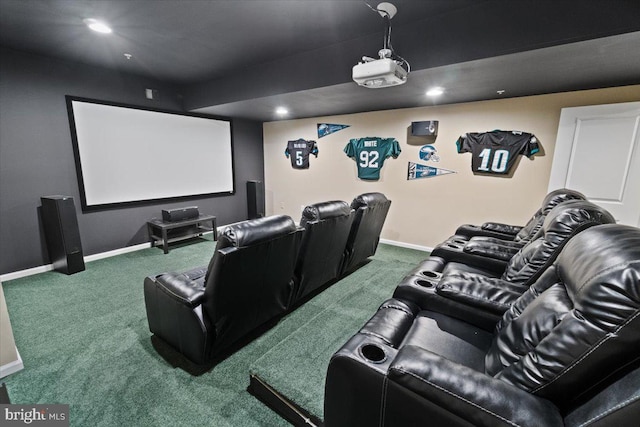6808 Rehnquist Ct, New Market, MD 21774 - carpeted cinema room featuring baseboards and recessed lighting
