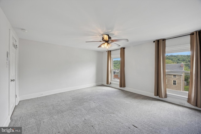 534 Spring Mill Ave, Conshohocken, PA 19428 - carpeted spare room with a ceiling fan, a smoke detector, and baseboards